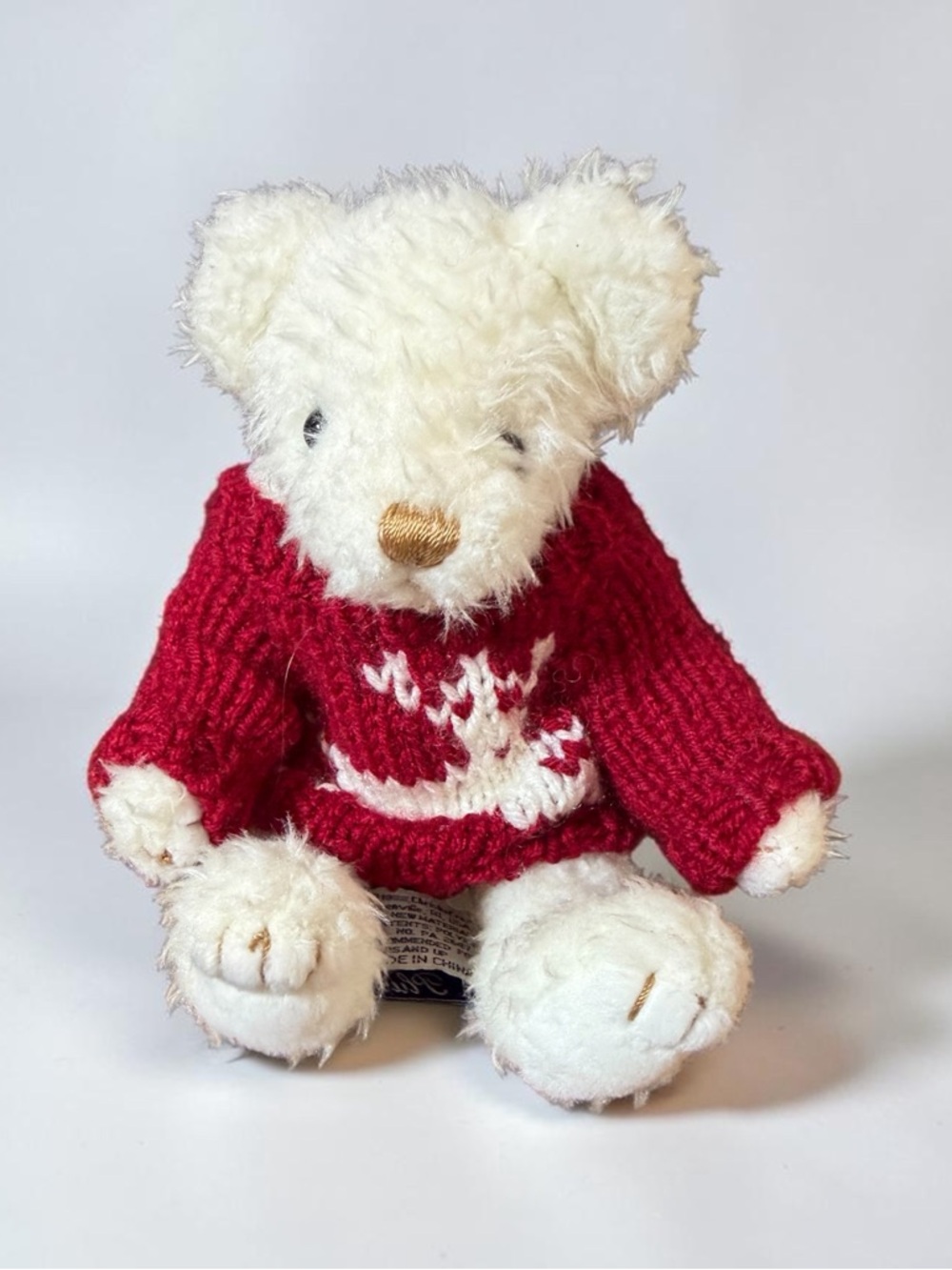 Vintage Chrisha 1988 Playful Plush White Bear